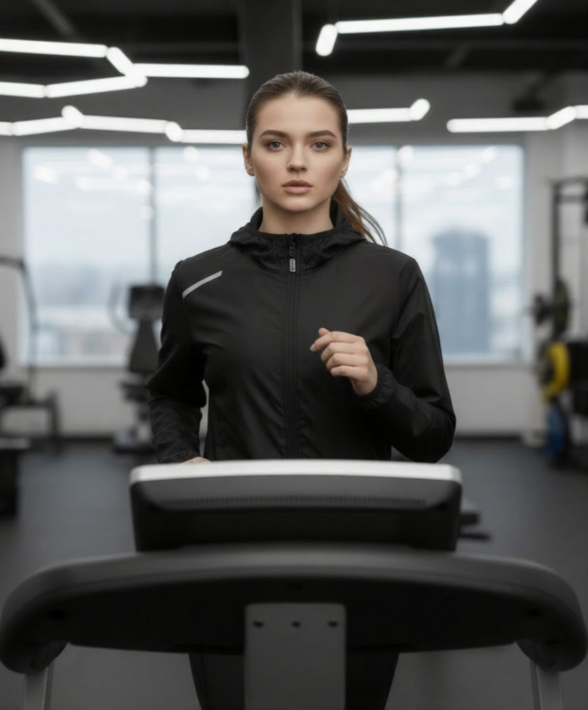 Slim hooded windbreaker