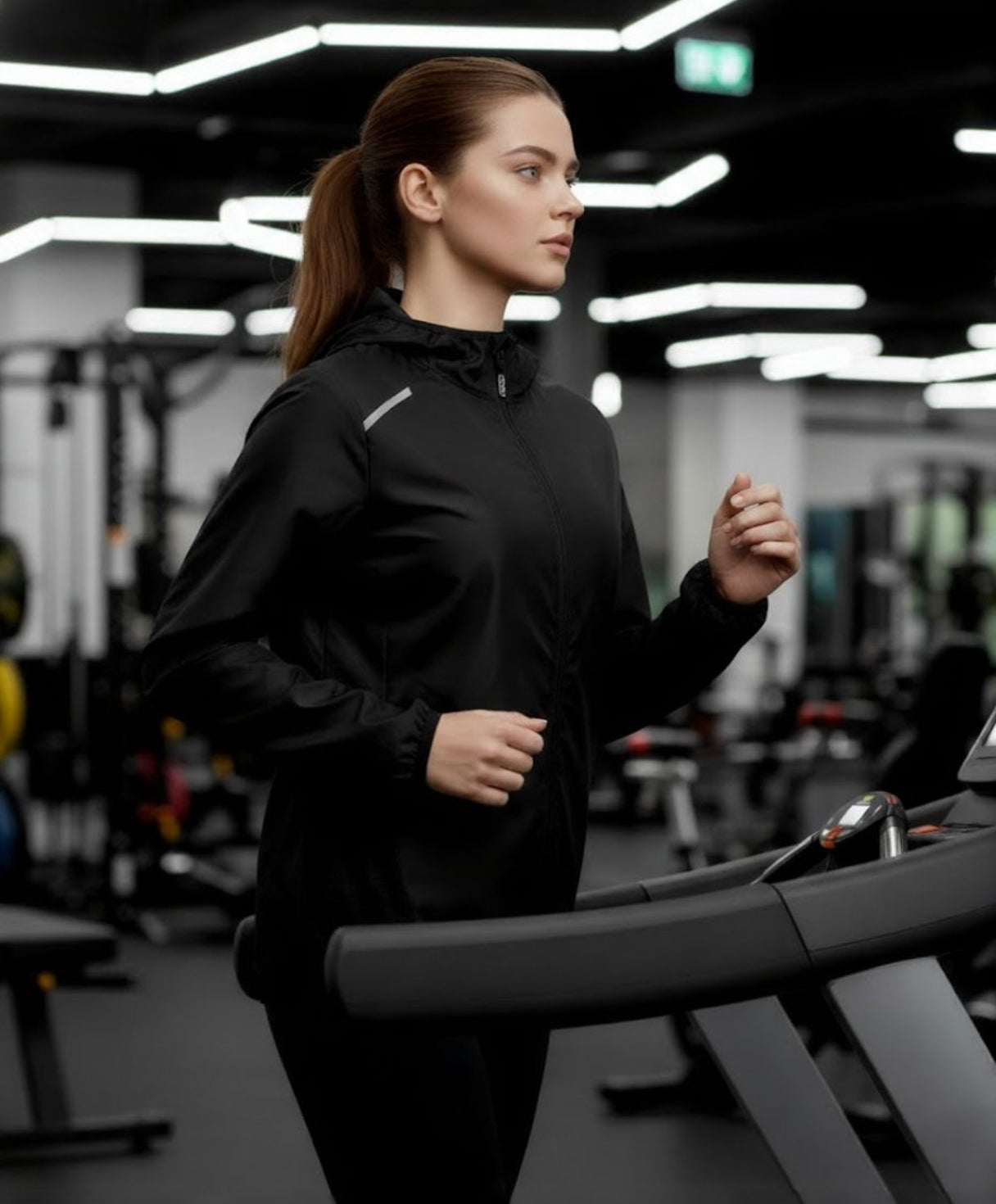 Slim hooded windbreaker